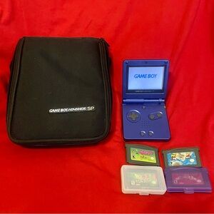 Nintendo Gameboy Advance Sp Set (Cobalt Blue)